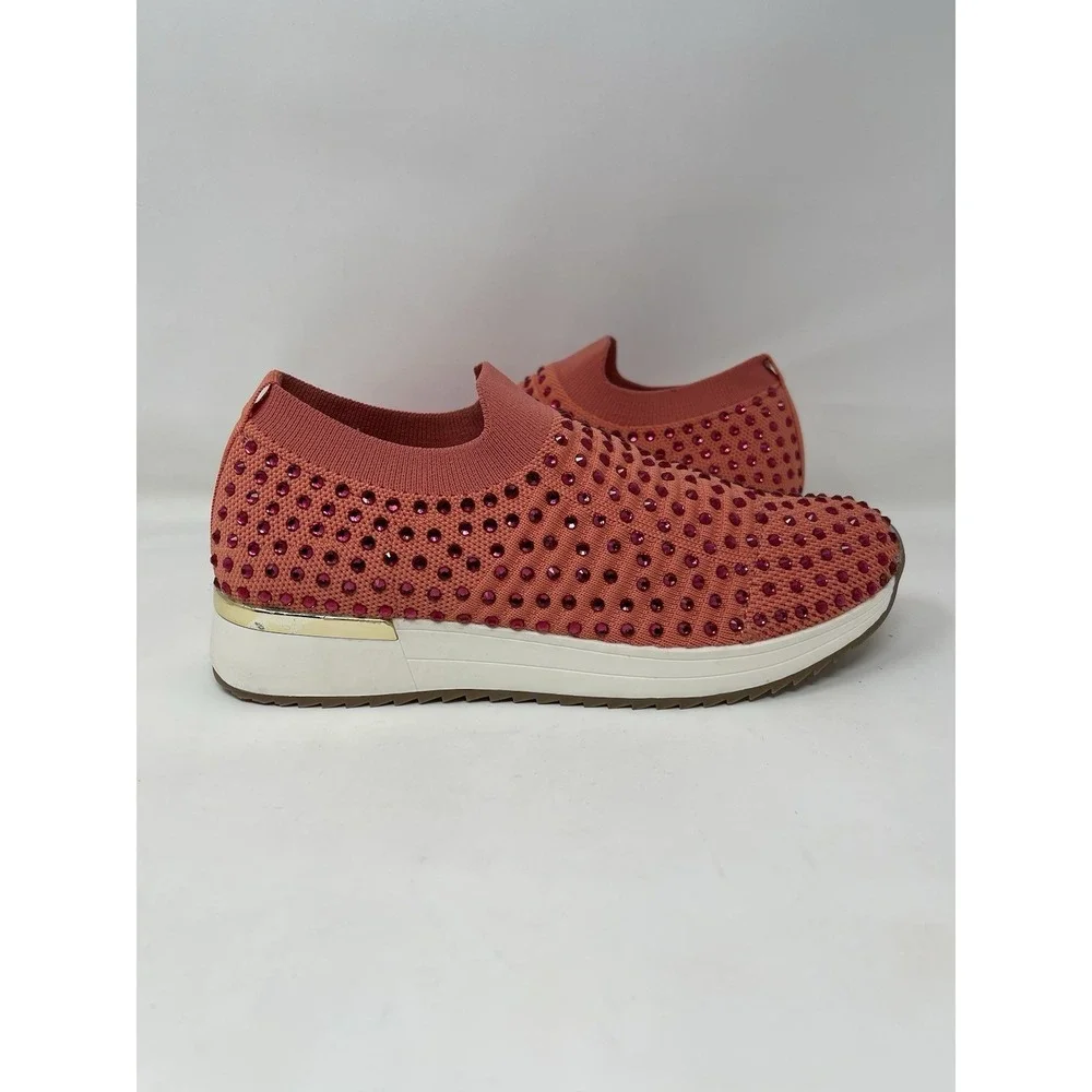 Kenneth Cole Reaction Cameron Jewel Jogger Slip-On Sneakers Sunset Women's US 8